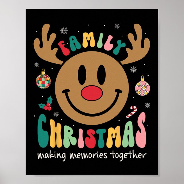 Poster "Smile Face Family Christmas 2023 Xmas Crew Reinde (Frente)