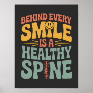 Poster Smile Healthy Spine Chiropractor Cote Design