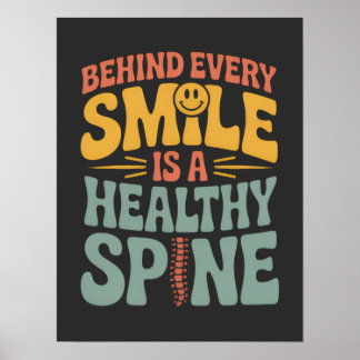 Poster Smile Healthy Spine Chiropractor Cote Design