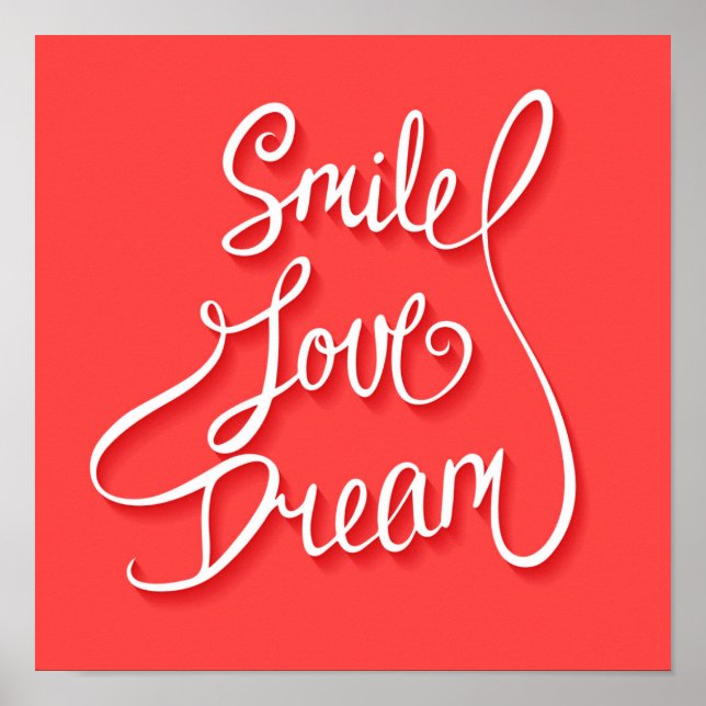 Pôster Smile Love Dream (Frente)