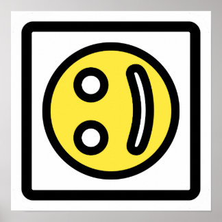 Poster Smile That’s Not Quite Right – Artistic Face Print