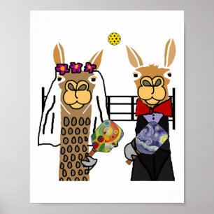 Poster Smileteports Divorciam Llama Bride E Groom Pickleb