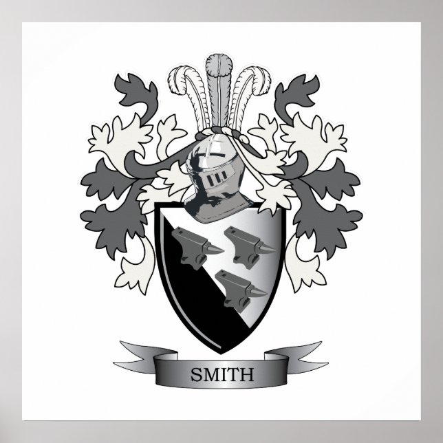 Pôster Smith Family Crest Casaco de Armas (Frente)
