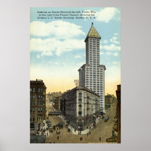 Pôster Smith que constrói o vintage 1915 de Seattle