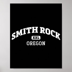 Poster Smith Rock College Style Rock Escalando Área Desig