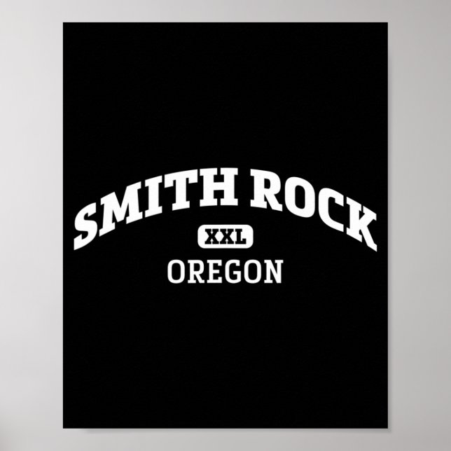 Poster Smith Rock College Style Rock Escalando Área Desig (Frente)