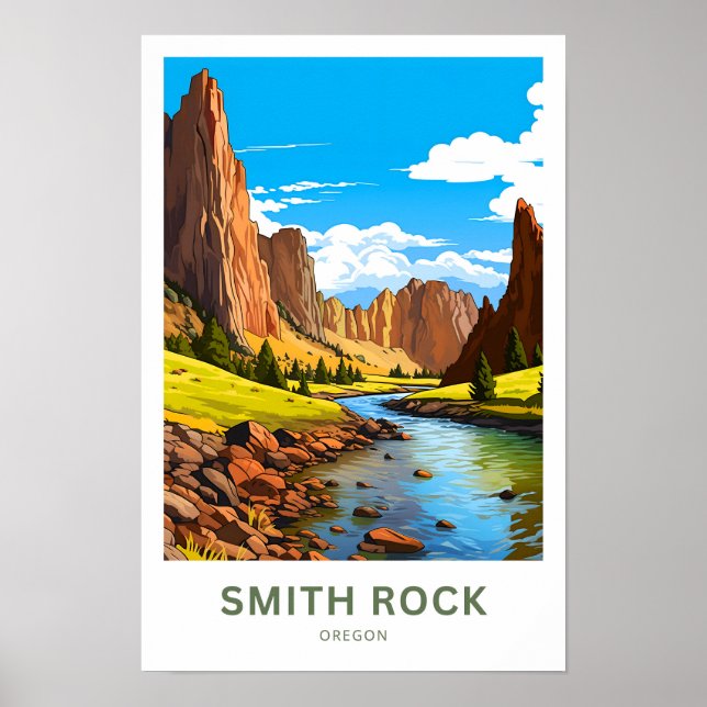 Poster Smith Rock Oregon Viagem (Frente)