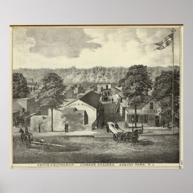 Poster Smock & Buchanon, traficantes de madeira, Asbury P (Frente)