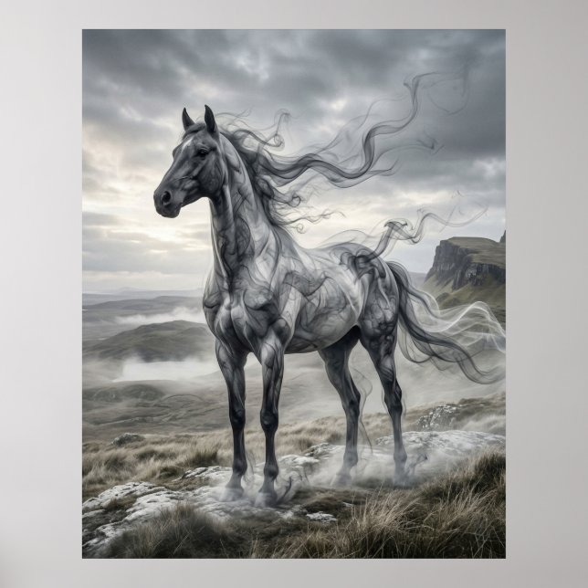 Poster Smoke Horse Windblown Plateau (Frente)