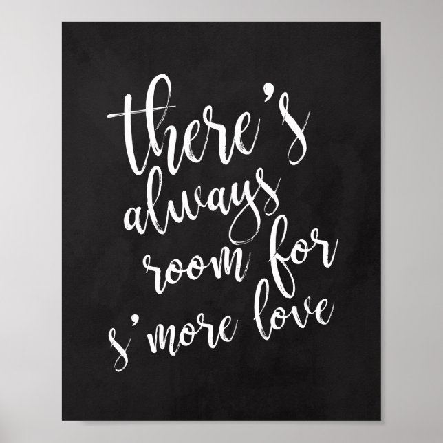 Poster S'more amor favorece sinal de casamento de quadro- (Frente)