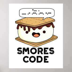 Poster Smores Code Engraçado Comida Pun