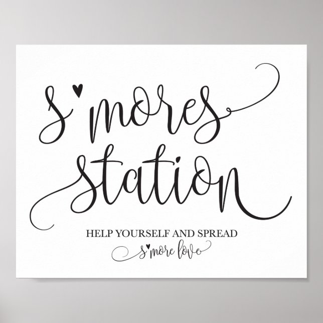 Pôster S'mores Station Favor Party Signage (Frente)