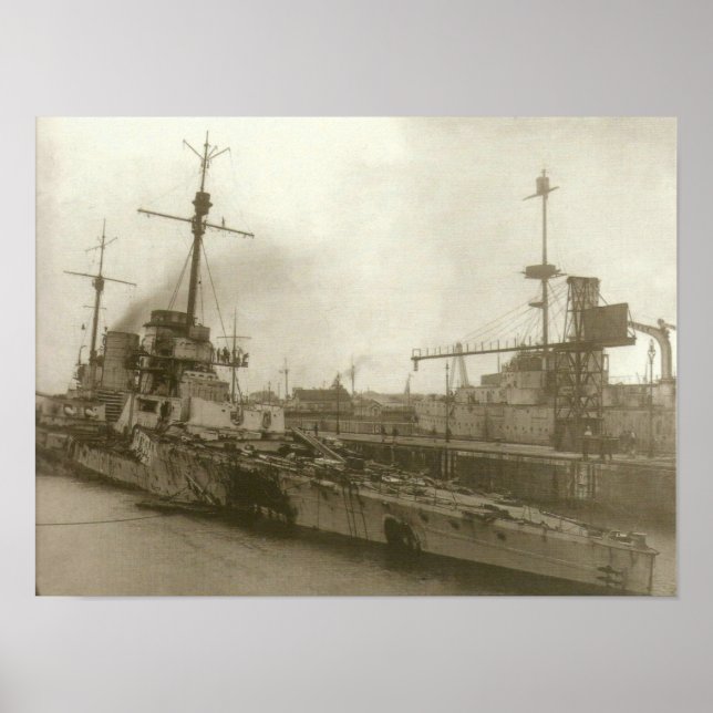 Pôster SMS Seydlitz após Jutland (Frente)