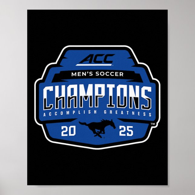 Poster Smu Mustangs Acc Champs 2025 Futebol Masculino _1  (Frente)