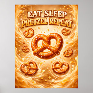 Poster Snack Pretzel Golden Twist Vibe