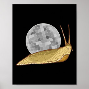 Poster Snail Disco Ball Funny Crystal Shell Amante de os 