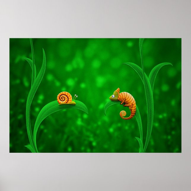 Poster Snail e Chameleon (Frente)