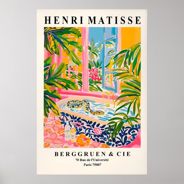 Poster Snake in bathtub poster, Matisse print, Dopamine (Frente)