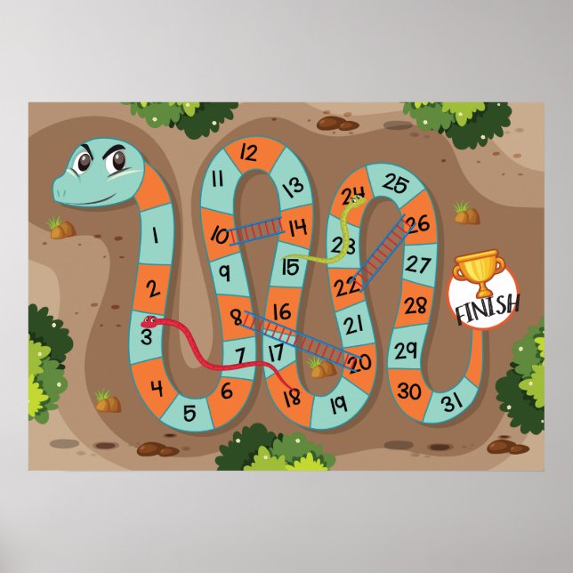 Poster Snake Ladder Game (Frente)