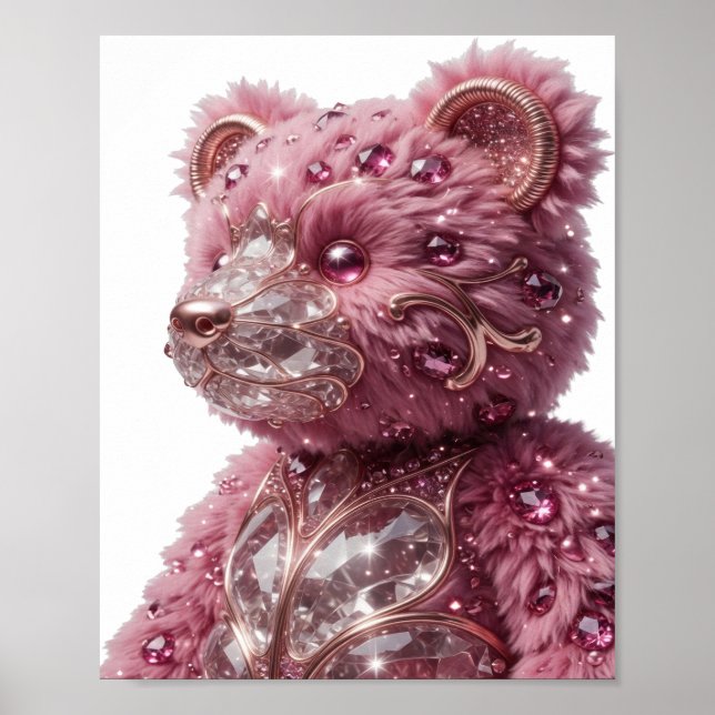 Poster Snappy Gold GEM ENCRUSTADO URSO Design Moderno (Frente)