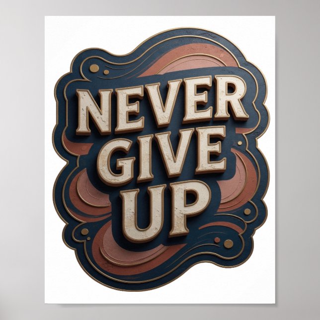 Poster Snappy Gold NUNCA DESISTA (Frente)