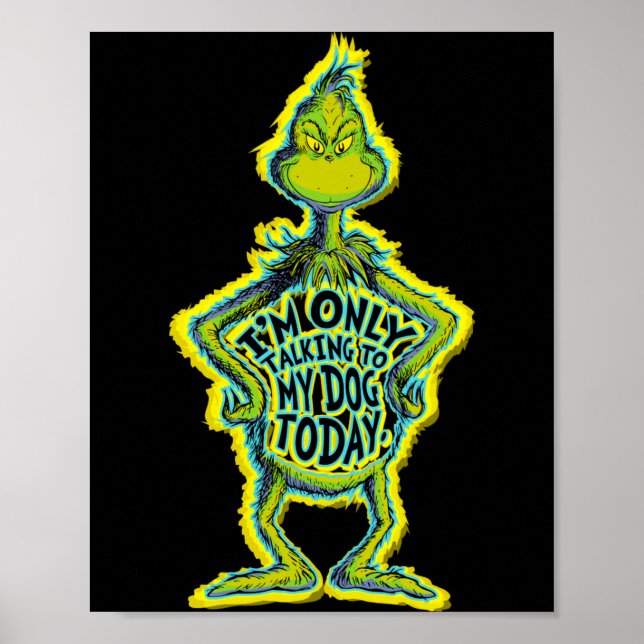 Poster Snarky Funny Im Only Talking To My Dog T  (Frente)