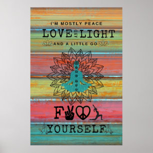 Poster Snarky Love e Light Yoga