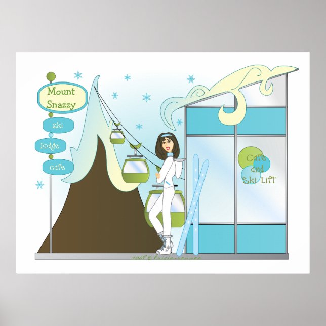 Poster Snazzy Ski Lodge (Frente)