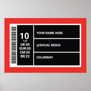 Poster Sneaker Red Sneaker Personalizado Wall Art Caixa 1