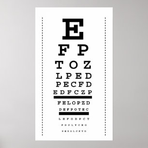 Poster Snellen eye chart