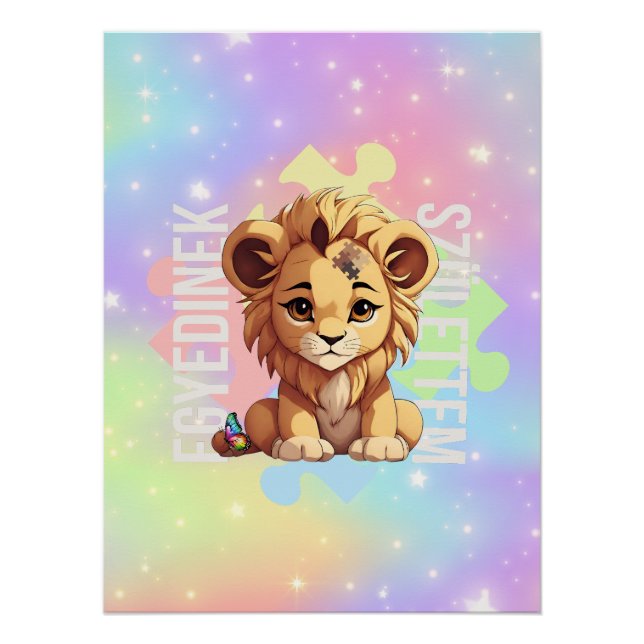 Pôster SNI afirma mációk motiációk | Oroszlán (Frente)