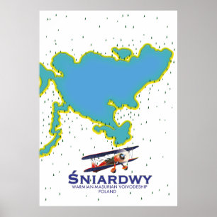 Poster Śniardwy,Warmian-Masurian Voivodeship, poland map