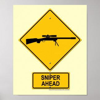 Pôster Sniper Ahead - Sinal de Aviso