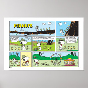 Poster Snoopy & Amigos Vamos Acampar