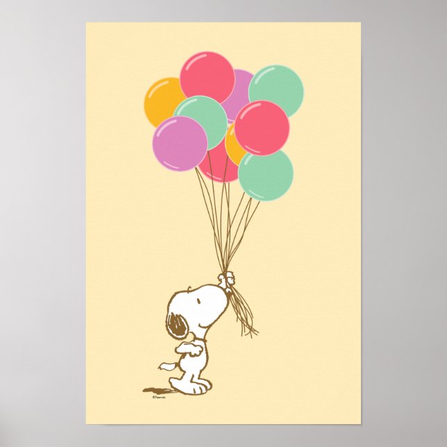 Poster Snoopy e Balões (Frente)