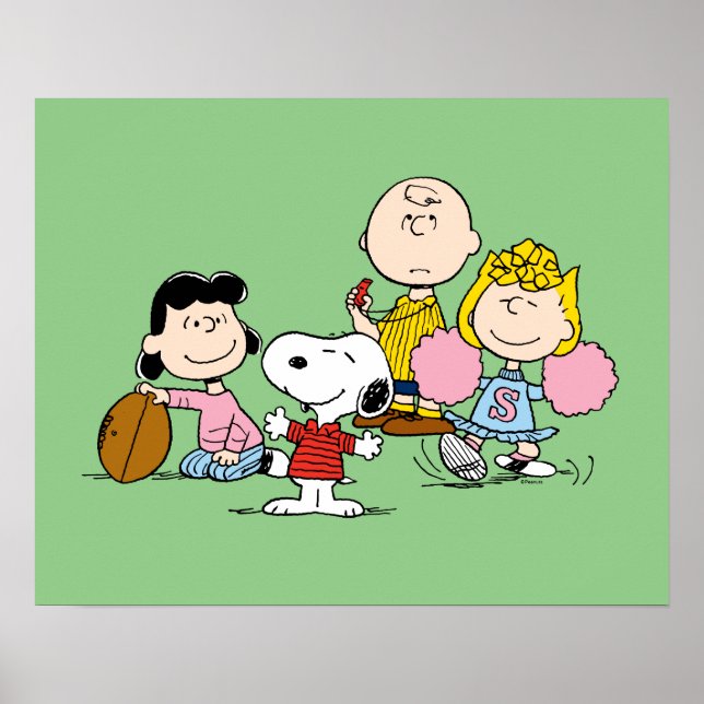 Poster Snoopy e Gang Play Futebol (Frente)