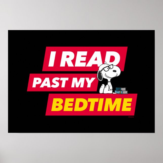 Poster Snoopy "Eu Li Passado Da Minha Noite" (Frente)