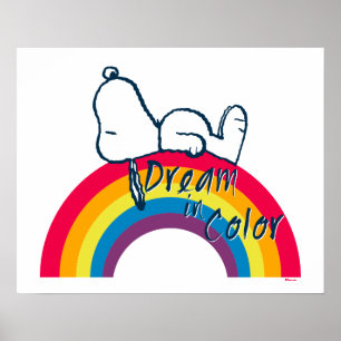 Poster Snoopy   Sonho em arco-íris a cores
