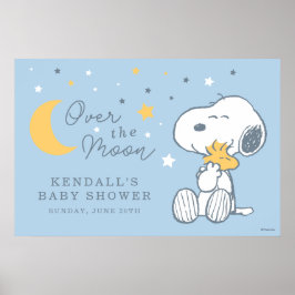 Poster Snoopy & Woodstock | Over the Moon Baby Shower Pos