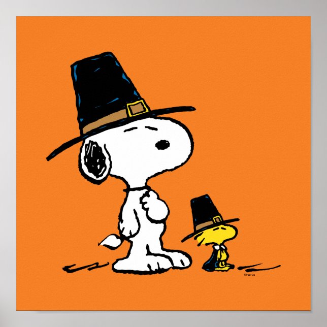 Poster Snoopy & Woodstock Pilgrim (Frente)