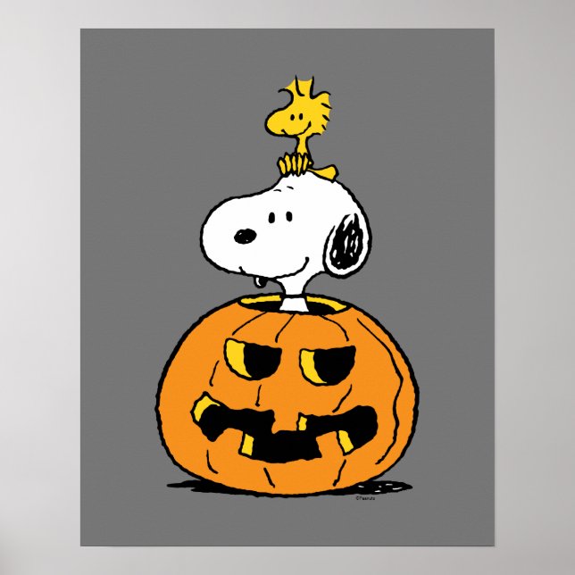 Poster Snoopy & Woodstock Pumpkin (Frente)