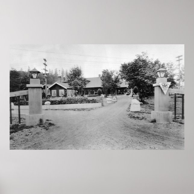 Pôster Snoqualmie, WA - Snoqualmie Falls Lodge (Frente)