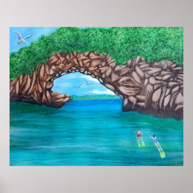 Poster Snorkeling em Wonderland (Frente)