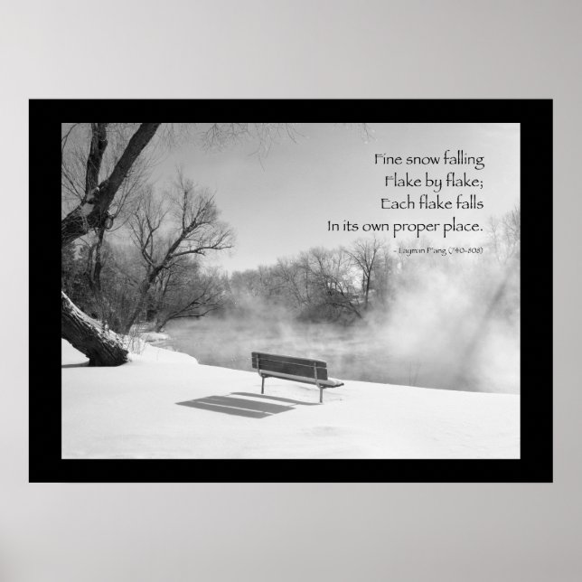 Pôster Snow Bench in Silence (Frente)