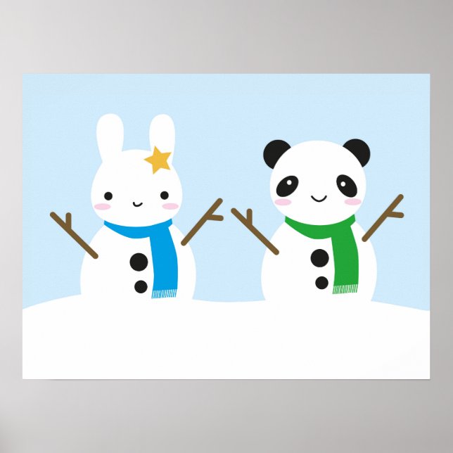 Poster Snow Bunny & Snow Panda (Frente)