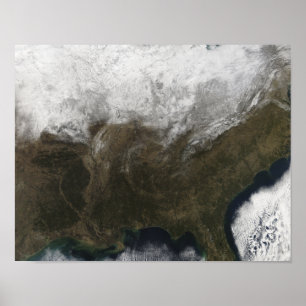 Pôster Snow cover over the United States