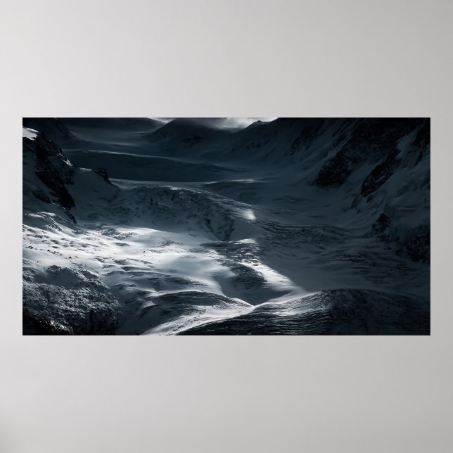 POSTER SNOW COVERED MOUNTAIN UNDER CLOUDY SKY DURING DAYT (Frente)