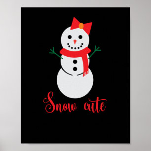 Poster Snow Cute Snowman Natal