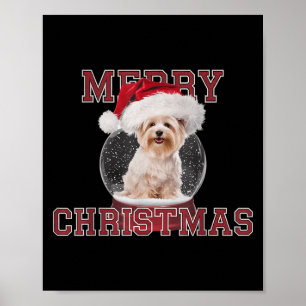 Poster Snow Globe Xmas Maltês Natal
