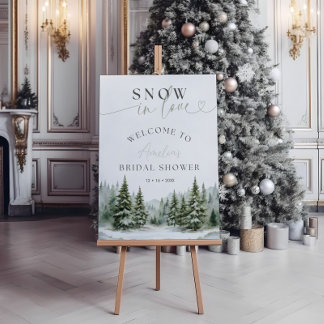 Pôster Snow in Love - Sinal de Chá de panela de inverno